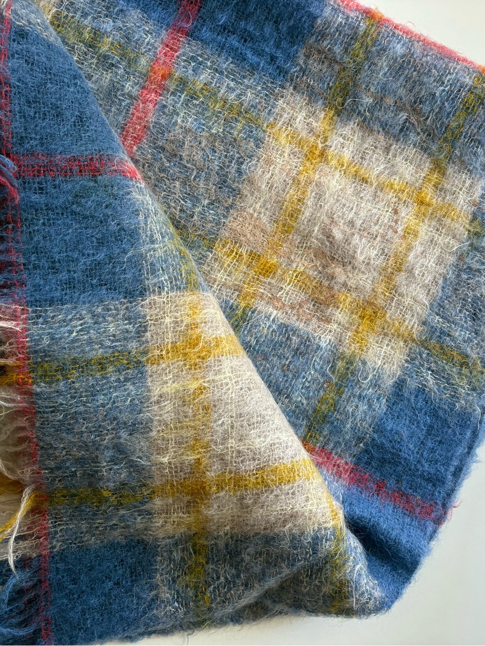 HEATHER GLEN MOHAIR Made in Scotland Throw Blanket AS IS